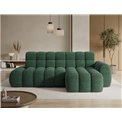 Corner sofa Eleedro R, electrically extendable, Amore 35, boucle, green, H98x283x165cm