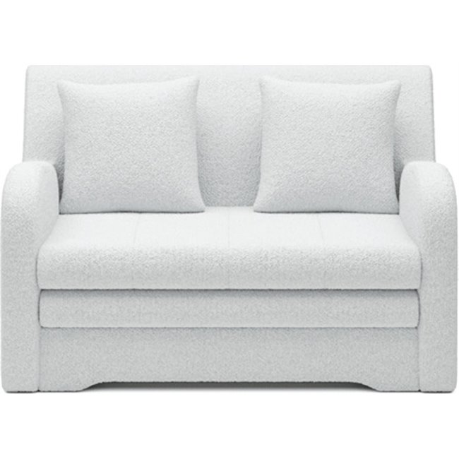 Sofa bed Elario, sleeping function, Royal 01, boucle, white, H85x130x103cm