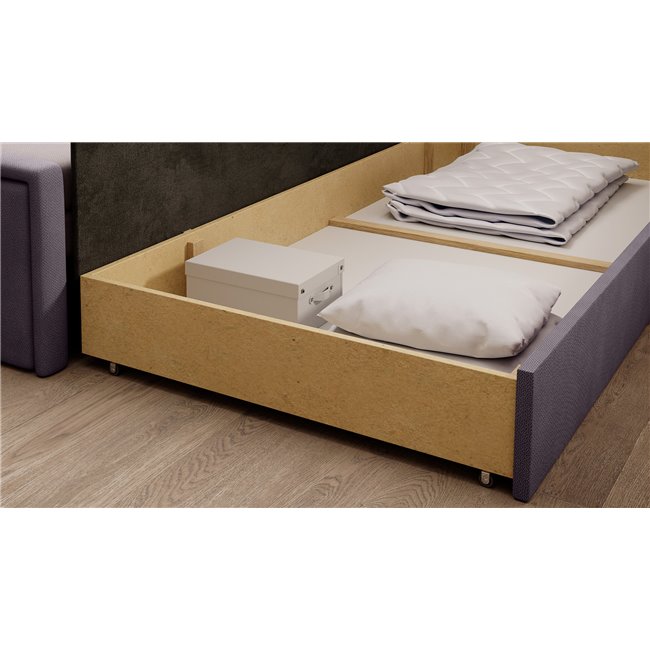 Диван-кровать Elfulgeo R, раздвижной, Poco 101, Poco 41, розовый, H77x214x82cm