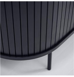 Cabinet Nola, metal/black oak veneer/MDF, H118x100x40cm